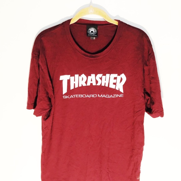 thrasher t shirt red